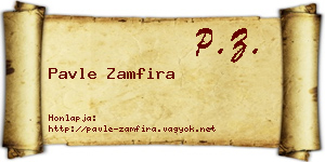 Pavle Zamfira névjegykártya